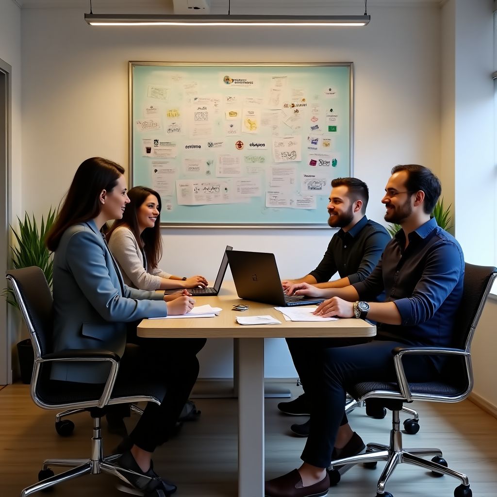 Fundadores de DigiPeso en primera oficina