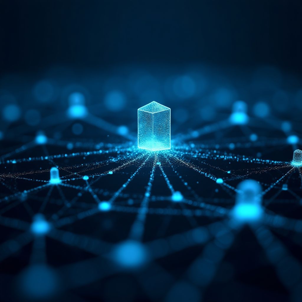 Ilustración de red descentralizada